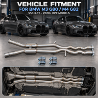 Tuyau intermédiaire en acier inoxydable 304 à longueur égale pour BMW S58 avec résonateur M3 G80 M4 G82 3.0T avec OPF