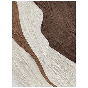 Hand Painted Abstract Oil Painting Wabi Sabi Style 3D Visual Effect Living Room Wall Art <b>Frameless</b> Decor - Product Image 5