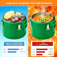 Ensemble de 3 chauffe-plats isothermes OEM en acier inoxydable (15L, 30L, 50L) pour usage commercial, chaud et froid, idéal pour les fêtes et les cantines