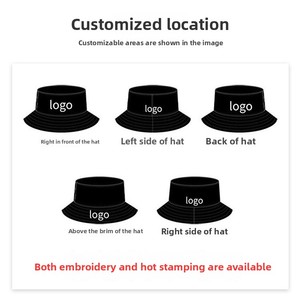 Chapeau de pêcheur double face en pur coton OEM, logo personnalisé, chapeau de soleil simple et élégant pour <span class=keywords><strong>femme</strong></span>, couleur unie de haute qualité, respirant pour étudiant - Product Image 2