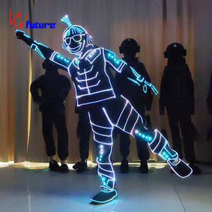 Costume de danse tendance en fibre optique lumineuse rechargeable, léger, idéal <span class=keywords><strong>pour</strong></span> les spectacles de danse, les spectacles de scène, les fêtes - Product Image 6