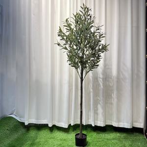 Bonsái <span class=keywords><strong>de</strong></span> <span class=keywords><strong>Olivo</strong></span> Artificial Desmontable, Planta Verde Artificial en Maceta para Decoración del Hogar y Sala <span class=keywords><strong>de</strong></span> Estar - Product Image 5