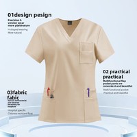 Tenues d'hôpital transfrontalières à séchage rapide et élastiques pour infirmières, ensembles de blouses de lavage des mains pour le personnel dentaire et oral, pour le commerce extérieur