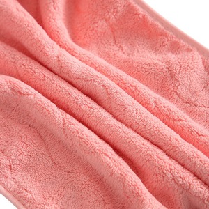 Simple Solid Color Coral Fleece <b>Bath</b> <b>Towel</b> <b>Set</b> 35x75cm 70x140cm Skin Friendly Home Use Gray Pink Blue Beige Yellow - Product Image 5