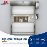Porte rapide automatique en PVC avec résistance au vent, capteur de sécurité, structure économe en énergie pour zones propres, porte rapide en PVC