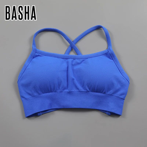 BASHAsports soutien-gorge de sport dos nu pour femmes rembourré sans couture Yoga soutien-gorge dos croisé soutien moyen entraînement Gym haut court soutien-gorge à bretelles - Product Image 5