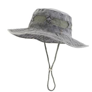 Chapeau Bob Rétro en Coton Lavé Respirant avec Logo Personnalisé, Sangle Élastique, pour Activités de Plein Air, Pêche, Randonnée, Escalade, Femme et Homme, Vente en Gros - Product Image 1