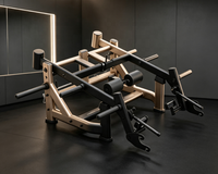 Machine à soulever des poids en acier pour usage commercial, avec fonctions de sécurité réglables, pour musculation du dos et des jambes
