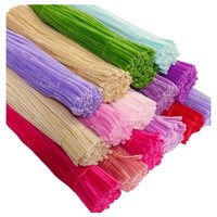 Nouveaux fournitures de bricolage pour Pâques : fil pelucheux 8 mm, fleurs artificielles, épingles à plumes roses claires pour la décoration de mariage