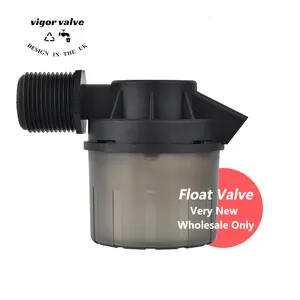 Válvula de flotador de bola pequeña de 1 pulgada Vertical de plástico automático Quick Stop Advance para cuerpo de tanques de calentador de agua Solar