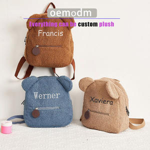 <span class=keywords><strong>Mochila</strong></span> personalizada de oso de peluche esponjoso para niños <span class=keywords><strong>con</strong></span> <span class=keywords><strong>nombre</strong></span>, patrón de dibujos animados, <span class=keywords><strong>mochila</strong></span> de felpa para niños pequeños - Product Image 1