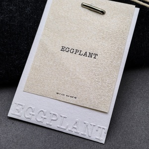 Etichetta Minimalista Vintage di Alta Qualità con Clip in Metallo, Etichetta Personalizzata per Abbigliamento di Lusso Sostenibile, <span class=keywords><strong>Stampa</strong></span> UV - Product Image 3