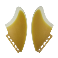 Ailerons latéraux de planche de surf UPSURF FUTRUE Fin, design bicolore, fibre de verre, taille K2, lot de deux ailerons de surf