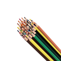 Crayons de couleur en plastique en forme d'engrenage - 18 couleurs/boîte (personnalisables) non solubles, certifiés ASTM et EN71 ISO, vente directe d'usine