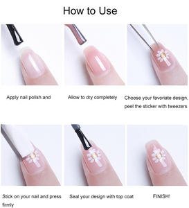 Pegatinas de Uñas con Diseño de Gatos Adorables para Niños, Decoración de Uñas con Diseño de Helado Rosa y Gelatina, Calcomanías de Arte de Uñas con Patas de Gato de Dibujos Animados - Product Image 5