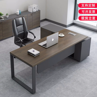 Mobilier de bureau moderne de luxe haut de gamme en forme de L avec armoire de rangement en mélamine Design Executive Manager Home Office Desk