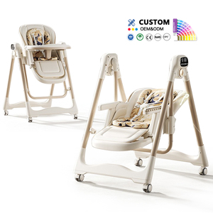 Multifunctional <strong>Newborn</strong> Rocking Chair Baby Dining Chair Electric Sleep Rocking Chair 2 in 1 Folding Baby Eating Swing <strong>Highchair</strong> - Product Image 2