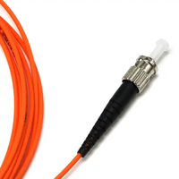 Pasokan Pabrik OM1 62.5/125 Multimode Simplex Fiber Optic Patch Cord ST ke ST