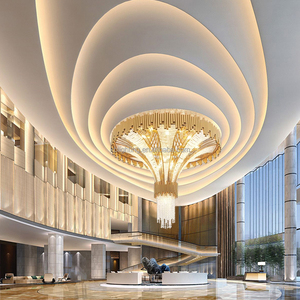 Customized <strong>Fixtures</strong> Indoor Decoration Modern New Models Hotel Villa Staircase Gold Luxury LED Crystal Chandeliers - Product Image 4