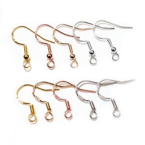 50pcs 2-शैलियों 925 स्टर्लिंग रजत मढ़वाया सोने रोडियाम कान की बाली हुक निष्कर्ष DIY बाली गहने बनाने के लिए सामान - Product Image 1