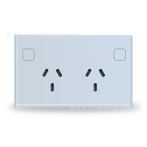 Smart Wifi Dual <b>Socket</b> Au Standard 10A With App Control Timed Power Monitoring Wall Outlet Plastic Material <b>Universal</b> Use - Product Image 1