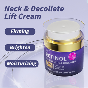 UNES 55ML Anti-invecchiamento viso e collo crema idratante collagene retinolo Niacinamide giorno notte pelle rassodante rughe per linee sottili - Product Image 3