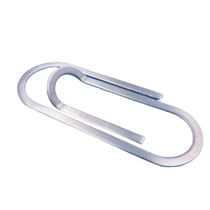Pince à billets en acier inoxydable, design trombone ajouré, pour espèces et pièces de monnaie, cadeau promotionnel, usage professionnel - Product Image 5