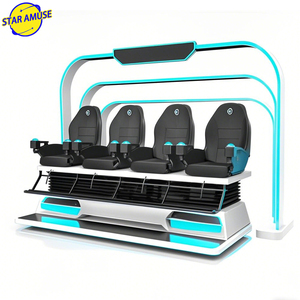 Machine de cinéma de simulateur interactif 9D VR 4 places jeu vidéo de <span class=keywords><strong>réalité</strong></span> <span class=keywords><strong>virtuelle</strong></span> d'intérieur pour la plate-forme de vol d'arcade pour le métal - Product Image 4