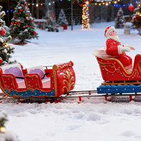 Train de Noël pour centre commercial, train électrique sans rails pour visites touristiques avec décorations de Noël pour les fêtes