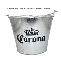 Seau à glace en tôle galvanisée, seaux à bière pour bar/KTV, seaux à bière Corona Champagne, popcorn de cinéma