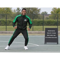 Survêtement de football pour homme avec blocs de couleur et fermeture éclair intégrale, veste et pantalon long pour l'entraînement quotidien en équipe et les commandes en gros