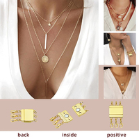 2025 Ventes Chaudes En Couches Collier Fermoir Magnétique Glissière Fermoir Serrure Collier Connecteur Séparateur pour Bracelets Strand Fermoir En Couches