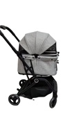 Poussette pour animaux de compagnie pliable à 4 roues en aluminium imperméable, multifonctionnelle, chariot de transport pour animaux de compagnie, promenade de chien, camping, voyage en plein air