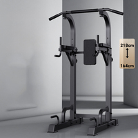 Tour de musculation multifonctionnelle en métal avec rack à squats, barres de dips et barre de traction pour entraînement de force