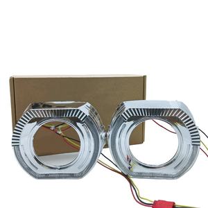 Cubiertas de proyector de tipo deportivo de 2,5 pulgadas y 3,0 pulgadas, Color mágico RGB LED Ojo de Ángel Blanco/Decoración de doble Color 12V para BMW nuevo - Product Image 1