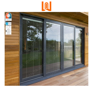 Wanjia bão tác động 72x80 trượt Patio cửa được xây dựng trong Rèm nhôm trượt bên ngoài cửa - Product Image 1