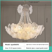 Lámpara de Techo de Hierro con Pétalos de Flores de Estilo Romántico Francés, Lámpara LED Moderna de Lujo para Dormitorio o Sala de Estar