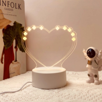 Panneau d'éclairage de nuit LED RGB 16 couleurs DIY Base d'écriture effaçable en acrylique créatif avec affichage enfichable des messages de puissance Veilleuse Académie
