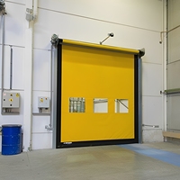 Puertas Enrollables Automáticas de Alta Velocidad, Puerta Rápida Industrial, Puerta Enrollable de PVC Resistente, Puerta con Cierre Automático Autorreparable para Taller