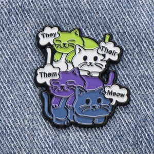 Broches de Esmalte Surtidos de Gatos - Broches de Gatos Fantasma Espeluznantes y Gatos Literarios - Product Image 4