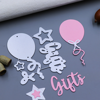 Palloncini e stelle per taglio in metallo matrici per la realizzazione di carte, fai da te fatti a mano Scrapbooking artigianato Stencil, fustelle per realizzare Album fotografici