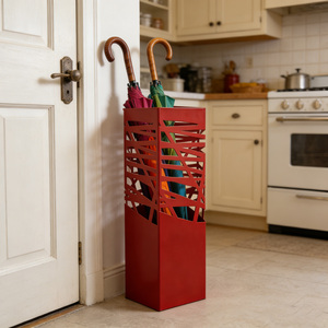 Robusto <span class=keywords><strong>Portaombrelli</strong></span> Quadrato in Metallo, Artigianale <span class=keywords><strong>Vintage</strong></span>, Impermeabile, Verniciato a Polvere, Autoportante per Interni ed Esterni - Product Image 4