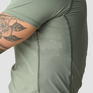 Camiseta Deportiva de Manga Corta para Hombre Harry Johnson, Corte Ajustado, Secado Rápido, con Logotipo Frontal, Diseño Sólido, Cuello Redondo, Poliéster, para Gimnasio - Product Image 5