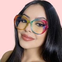 Lunettes optiques polygonales tendance en Tr90 pour femmes, montures de lunettes de lecture anti-lumière bleue