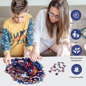 Puzzles en <span class=keywords><strong>bois</strong></span> Lion pour adultes Forme unique Puzzles pour adultes Puzzles en <span class=keywords><strong>bois</strong></span> irréguliers Meilleur cadeau - Product Image 5