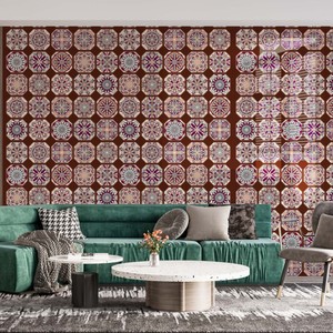 Pegatinas de <span class=keywords><strong>pared</strong></span> impermeables con diseño floral exótico de Mandala <span class=keywords><strong>para</strong></span> cocina y baño, murales de PVC 3D de alta calidad <span class=keywords><strong>para</strong></span> el hogar, revestimientos de <span class=keywords><strong>pared</strong></span> de vinilo - Product Image 1