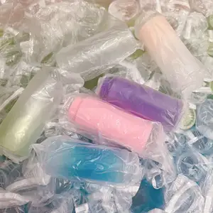 Wholesale custom logo PET Gradient color plastic liquid soap/foam bottle Lash Shampoo with pump Cleanser Set Foam Bottle