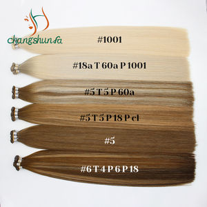 Extensiones de Cabello <span class=keywords><strong>Humano</strong></span> Genius Weft de Changshunfa, Nuevas, de Puntas Gruesas y Virgen, Precio de Fábrica - Product Image 3