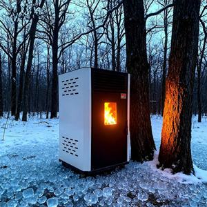 400 ㎡   Poêle à granulés autonome 220V pour chauffage de l'eau, avec soufflerie intégrée, type foyer - Product Image 3