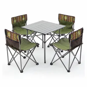 Klappbarer Gartens tuhl Set und Tisch Fabrik Neues Design Tragbarer klappbarer Camping Picknick tisch Schreibtisch und Stuhl Set für Tour Picknick